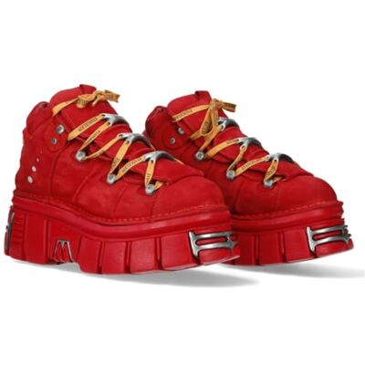 New Rock Metallic Urban Black Shoes M.106-S112 Chaussures pour homme noires avec plateforme et décorations métalliques, rouge, 36/37 EU - Publicité New Rock Metallic Urban Black Shoes M.106-S112 Chaussures pour homme noires avec plateforme et décorations métalliques, rouge, 36/37 EU - Publicité