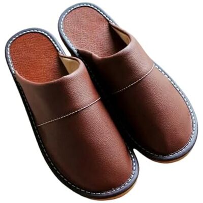 Gyios Pantoufles en coton D'intérieur Cuir Pu Pour Hommes, Chaussures De Maison Unisexes Imperméables, Sabots Classiques Décontractés Un Confort Quotidien-marron-43-44 - Publicité Gyios Pantoufles en coton D'intérieur Cuir Pu Pour Hommes, Chaussures De Maison Unisexes Imperméables, Sabots Classiques Décontractés Un Confort Quotidien-marron-43-44 - Publicité