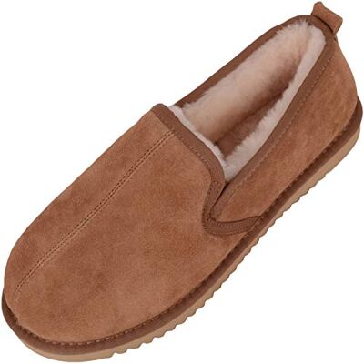SNUGRUGS Sheepskin Hard Sole, Chaussons à doublure chaude homme Marron Brown (Chestnut), 25 - Publicité SNUGRUGS Sheepskin Hard Sole, Chaussons à doublure chaude homme Marron Brown (Chestnut), 25 - Publicité