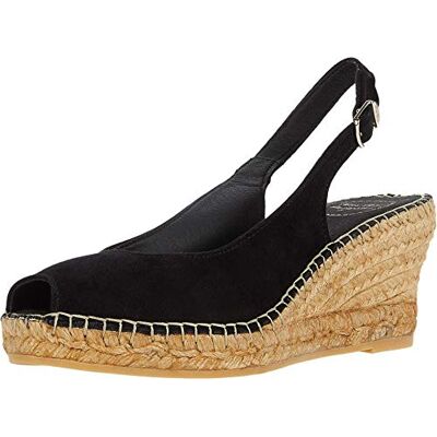 TONI PONS Espadrille Femme en Daim Noir, 39 EU - Publicité TONI PONS Espadrille Femme en Daim Noir, 39 EU - Publicité
