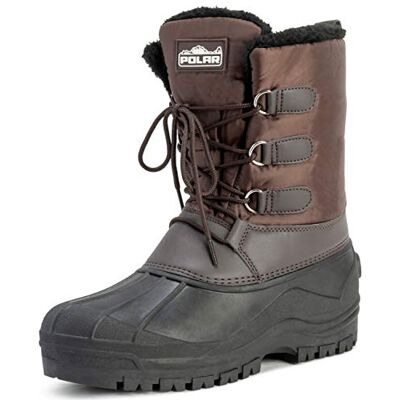 Polar Hommes Boue Lacer Court Nylon Hiver Neige Pluie Lacer Canard Bottes BRO41 AYC0142 - Publicité Polar Hommes Boue Lacer Court Nylon Hiver Neige Pluie Lacer Canard Bottes BRO41 AYC0142 - Publicité