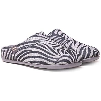 TONI PONS MAUI-NM Chaussons de maison pour femme en feutre., Zèbre, 45 EU - Publicité TONI PONS MAUI-NM Chaussons de maison pour femme en feutre., Zèbre, 45 EU - Publicité