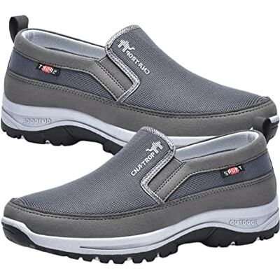 FOCCAR Plimsolls de voyage orthopédiques respirants, mocassins à enfiler pour hommes, baskets de randonnée en plein air pour hommes, chaussures orthopédiques respirantes pour hommes Ruftup - Publicité FOCCAR Plimsolls de voyage orthopédiques respirants, mocassins à enfiler pour hommes, baskets de randonnée en plein air pour hommes, chaussures orthopédiques respirantes pour hommes Ruftup - Publicité