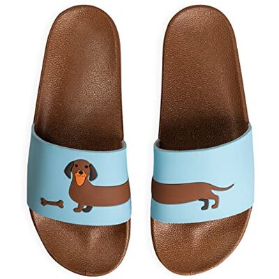 Dedoles Chaussure Homme Femme & Enfants Sandales Antidérapant designs amusants Livre Pizza Café Renard Lama Cadeau, Couleur: Teckel à poil long, 40 EU - Publicité Dedoles Chaussure Homme Femme & Enfants Sandales Antidérapant designs amusants Livre Pizza Café Renard Lama Cadeau, Couleur: Teckel à poil long, 40 EU - Publicité