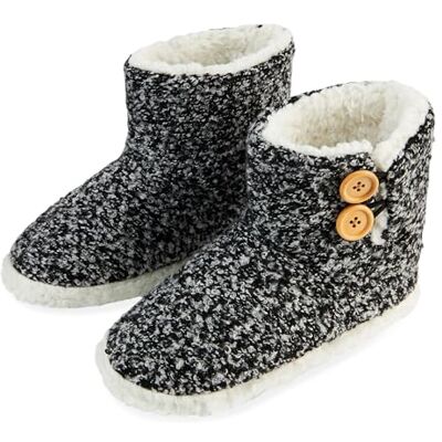DUNLOP Chaussons Femme Pantoufles Femme Hiver Chausson Botte Fantaisie Fourrure Polaire (Noir, 38 EU) - Publicité DUNLOP Chaussons Femme Pantoufles Femme Hiver Chausson Botte Fantaisie Fourrure Polaire (Noir, 38 EU) - Publicité
