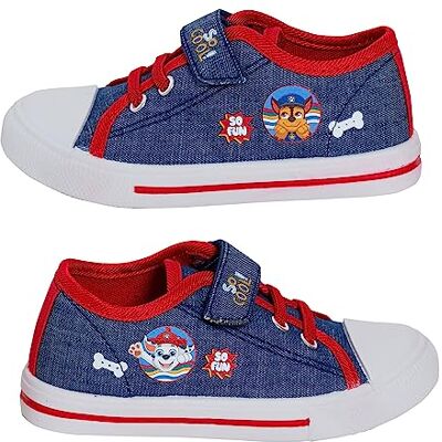 Paw Patrol Chaussures d'été décontractées en toile pour garçons Faciles à fixer au toucher Pour enfants, denim, 27 EU - Publicité Paw Patrol Chaussures d'été décontractées en toile pour garçons Faciles à fixer au toucher Pour enfants, denim, 27 EU - Publicité