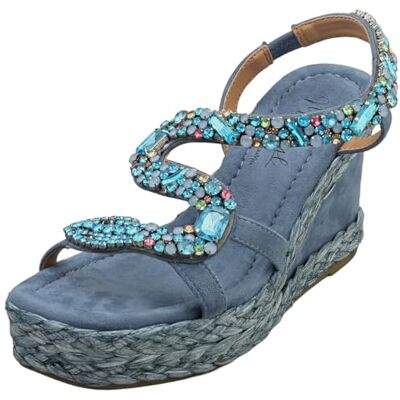 LAURA VITA Sandales pour Femmes MARIEO13 Taille 39 Couleur Bleu - Publicité LAURA VITA Sandales pour Femmes MARIEO13 Taille 39 Couleur Bleu - Publicité