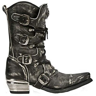 New Rock Hommes M.7993-S3 Gris Dallas Western Cowboy Bottes Mode en Cuir 40 - Publicité New Rock Hommes M.7993-S3 Gris Dallas Western Cowboy Bottes Mode en Cuir 40 - Publicité