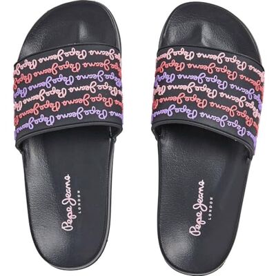 Pepe Jeans Slider Set W, Tongs Femme, Noir (Black), 3 - Publicité Pepe Jeans Slider Set W, Tongs Femme, Noir (Black), 3 - Publicité
