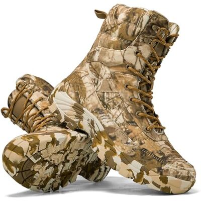 LDZDGD Bottes de Combat Tactiques Camouflage pour Hommes – Bottes de Chasse et Militaires Légères et Imperméables avec Semelle Antidérapante pour l'Extérieur, la Randonnée et le Travail(Brown Camo,42 EU) - Publicité LDZDGD Bottes de Combat Tactiques Camouflage pour Hommes – Bottes de Chasse et Militaires Légères et Imperméables avec Semelle Antidérapante pour l'Extérieur, la Randonnée et le Travail(Brown Camo,42 EU) - Publicité