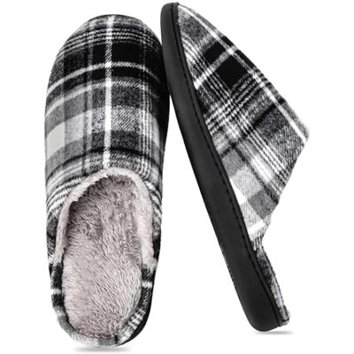 riemot Chaussons Hommes Chaudes D'hiver,Pantoufles Confort et Peluche à Mémoire de Forme,Chaussures D'intérieur/Extérieur, Fourrure et Doublure Polaire,Chausson Chambre Légères et Douces, Gris EU 42 - Publicité riemot Chaussons Hommes Chaudes D'hiver,Pantoufles Confort et Peluche à Mémoire de Forme,Chaussures D'intérieur/Extérieur, Fourrure et Doublure Polaire,Chausson Chambre Légères et Douces, Gris EU 42 - Publicité