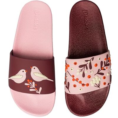 Dedoles Chaussure & Pantoufles Homme Femme & Enfants Sandales Antidérapant designs amusants Livre Pizza Café Renard Lama Cadeau, Couleur: Oiseaux et baies, Taille: 41 EU - Publicité Dedoles Chaussure & Pantoufles Homme Femme & Enfants Sandales Antidérapant designs amusants Livre Pizza Café Renard Lama Cadeau, Couleur: Oiseaux et baies, Taille: 41 EU - Publicité