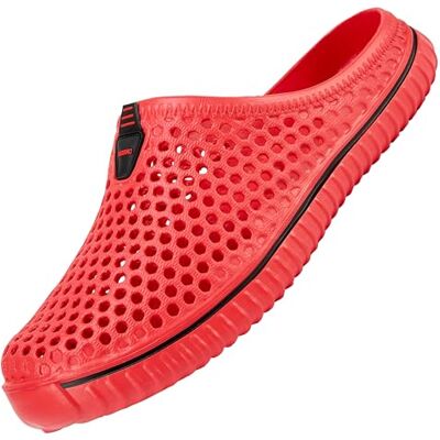 SAGUARO Chaussures de Jardin Homme Femme Chausson Douce Anti-Slip Pantoufle Extérieur Intérieur Chaussons 45EU Rouge - Publicité SAGUARO Chaussures de Jardin Homme Femme Chausson Douce Anti-Slip Pantoufle Extérieur Intérieur Chaussons 45EU Rouge - Publicité