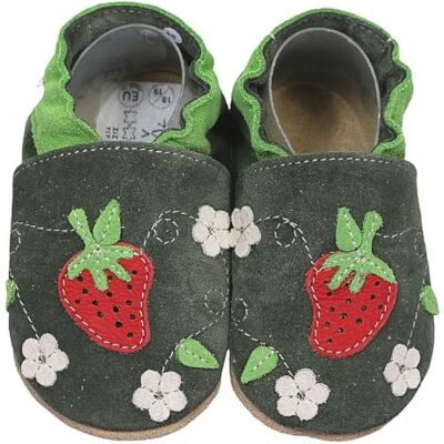 HOBEA-Germany Chaussures rampantes pour garçons et Filles dans différents modèles:16/17 (0-6 Mois) Fraises Olive - Publicité HOBEA-Germany Chaussures rampantes pour garçons et Filles dans différents modèles:16/17 (0-6 Mois) Fraises Olive - Publicité