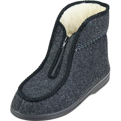 APREGGIO Pantoufles Hiver Homme – Chaussons Chauds et Pratiques en Laine et Feutre – Taille 46 - Publicité APREGGIO Pantoufles Hiver Homme – Chaussons Chauds et Pratiques en Laine et Feutre – Taille 46 - Publicité