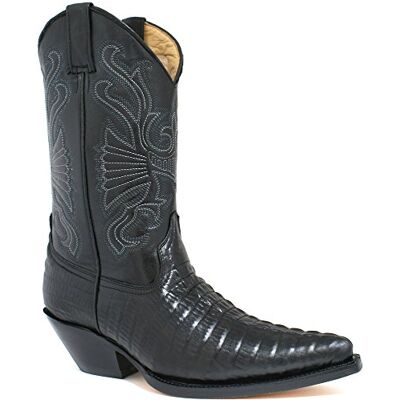 MENS GRINDERS CAROLINA BLACK LEATHER WESTERN TALL COWBOY BOOTS-UK 11 (EU 45) - Publicité MENS GRINDERS CAROLINA BLACK LEATHER WESTERN TALL COWBOY BOOTS-UK 11 (EU 45) - Publicité