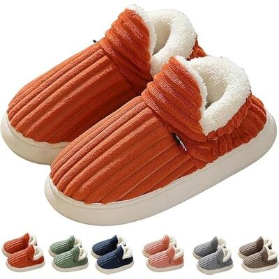 LIANGERMAO Pantoufles femme hiver, Chausson femme hiver, Confortable et chaud, Convient pour l'intérieur et l'extérieur (orange, Adulte, 46, Numérique (intervalle), Système Taille Chaussures EU, 47, Moyen) - Publicité LIANGERMAO Pantoufles femme hiver, Chausson femme hiver, Confortable et chaud, Convient pour l'intérieur et l'extérieur (orange, Adulte, 46, Numérique (intervalle), Système Taille Chaussures EU, 47, Moyen) - Publicité