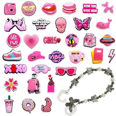 DHSBGWSX 36 Pièces De Décorations De Chaussures Crocs, Décorations De Chaussures Rose Rouge, Décorations De Chaussures À Boucle De Chaussure, Accessoires De Décoration De Chaussures - Publicité DHSBGWSX 36 Pièces De Décorations De Chaussures Crocs, Décorations De Chaussures Rose Rouge, Décorations De Chaussures À Boucle De Chaussure, Accessoires De Décoration De Chaussures - Publicité