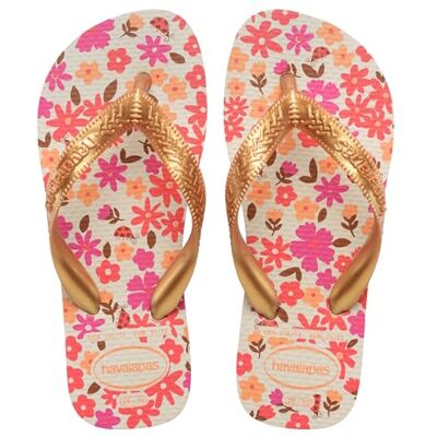 Havaianas Kids Flores Fille FlipFlop Beige/Golden 23 EU - Publicité Havaianas Kids Flores Fille FlipFlop Beige/Golden 23 EU - Publicité