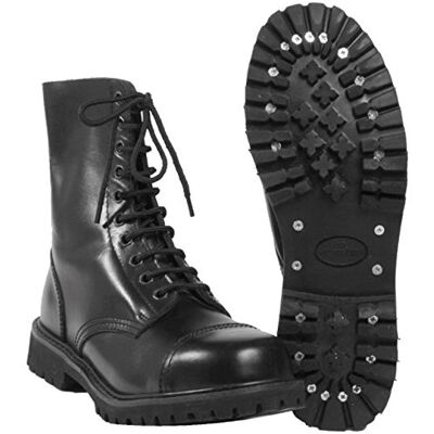 Mil-tec Boots 10 Trous 'Invader' Mixte Botte mi-mollet, Noir, Taille unique - Publicité Mil-tec Boots 10 Trous 'Invader' Mixte Botte mi-mollet, Noir, Taille unique - Publicité