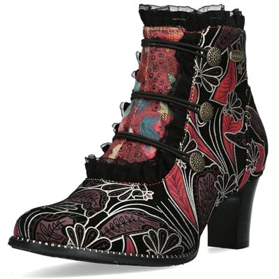 LAURA VITA Bottines Femme Elcodieo 224, Pointure:39 EU, La Couleur:Rouge - Publicité LAURA VITA Bottines Femme Elcodieo 224, Pointure:39 EU, La Couleur:Rouge - Publicité