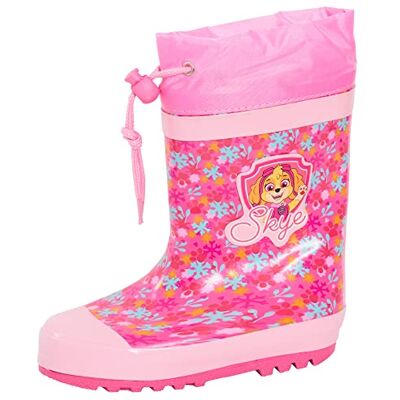 Paw Patrol Skye Bottes en caoutchouc à nouer pour filles avec doublure chaude pour enfants, multicolore, 23 EU - Publicité Paw Patrol Skye Bottes en caoutchouc à nouer pour filles avec doublure chaude pour enfants, multicolore, 23 EU - Publicité