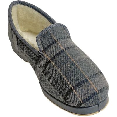 Cachalo Chaussons Pantoufles FINNIGAN tartan gris semelles de gomme (gris, Système Taille Chaussures EU, Adulte, Homme, Numérique, Large, 45) - Publicité Cachalo Chaussons Pantoufles FINNIGAN tartan gris semelles de gomme (gris, Système Taille Chaussures EU, Adulte, Homme, Numérique, Large, 45) - Publicité