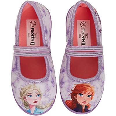 Disney Pantoufles La Reine des Neiges 2 Elsa Anna pour Filles Ballerines Enfants Chaussures de Maison à Enfiler Lilas, bleu, 9 UK Child - Publicité Disney Pantoufles La Reine des Neiges 2 Elsa Anna pour Filles Ballerines Enfants Chaussures de Maison à Enfiler Lilas, bleu, 9 UK Child - Publicité