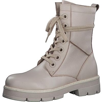 MARCO TOZZI Bottines à lacets en cuir pour femme, crème, 36 EU - Publicité MARCO TOZZI Bottines à lacets en cuir pour femme, crème, 36 EU - Publicité