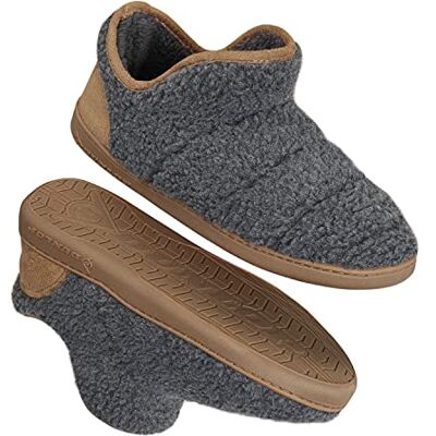 DUNLOP Chaussons Montants Homme, Pantoufles Montantes Hiver avec Semelles Antidérapantes, Idée De Cadeau Mode Pour Hommes (45, gris/brun, numeric_45) - Publicité DUNLOP Chaussons Montants Homme, Pantoufles Montantes Hiver avec Semelles Antidérapantes, Idée De Cadeau Mode Pour Hommes (45, gris/brun, numeric_45) - Publicité