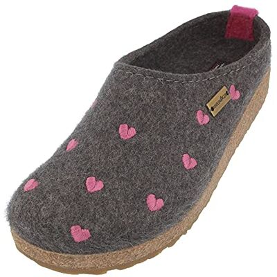 HAFLINGER Grizzly Cuoricini Chaussons Femme, Pointure:36 EU, La Couleur:Gris - Publicité HAFLINGER Grizzly Cuoricini Chaussons Femme, Pointure:36 EU, La Couleur:Gris - Publicité