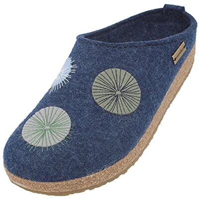 HAFLINGER Chaussons Mixte Adulte Grizzly Radius , Pointure:41 EU, La Couleur:Bleu - Publicité HAFLINGER Chaussons Mixte Adulte Grizzly Radius , Pointure:41 EU, La Couleur:Bleu - Publicité