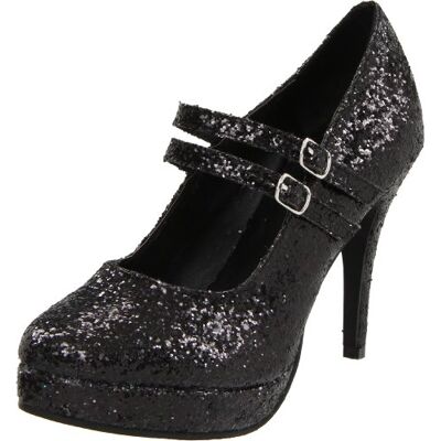 Ellie Shoes Escarpins Maryjane 421-Jane-G pour Femme, Noir pailleté, 38.5 EU - Publicité Ellie Shoes Escarpins Maryjane 421-Jane-G pour Femme, Noir pailleté, 38.5 EU - Publicité