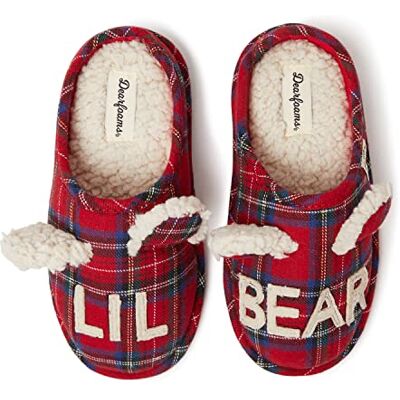 Dearfoams Family Collection Chaussons à Carreaux pour bébé - Publicité Dearfoams Family Collection Chaussons à Carreaux pour bébé - Publicité