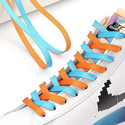 NC 2 Paires de Lacets Plats Colorés pour Baskets de Mode Arc-en-Ciel, Imprimés pour Enfants et Adultes - Publicité NC 2 Paires de Lacets Plats Colorés pour Baskets de Mode Arc-en-Ciel, Imprimés pour Enfants et Adultes - Publicité