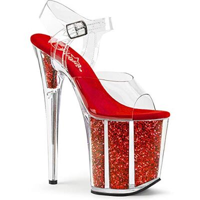 Pleaser Femme Flamingo 808 g Sandales Ouvertes, Transparent CLR Red Glitter, 40 EU - Publicité Pleaser Femme Flamingo 808 g Sandales Ouvertes, Transparent CLR Red Glitter, 40 EU - Publicité