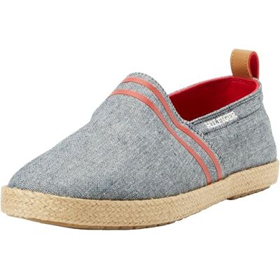 Tommy Hilfiger Espadrilles Homme Basic Tommy Flat Chaussures en Toile, Bleu (Desert Sky), 46 - Publicité Tommy Hilfiger Espadrilles Homme Basic Tommy Flat Chaussures en Toile, Bleu (Desert Sky), 46 - Publicité