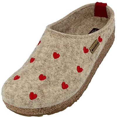 HAFLINGER Chaussons pour Femmes Grizzly Cuoricini 741031, Pointure:42 EU, La Couleur:Beige - Publicité HAFLINGER Chaussons pour Femmes Grizzly Cuoricini 741031, Pointure:42 EU, La Couleur:Beige - Publicité