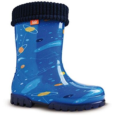 Demar Bottes en caoutchouc rembourrées pour enfant Twister Lux, Plume de paon., 30/31 EU - Publicité Demar Bottes en caoutchouc rembourrées pour enfant Twister Lux, Plume de paon., 30/31 EU - Publicité