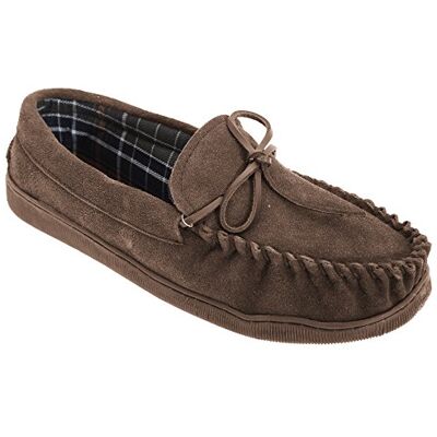 Sleepers Adie Chaussons en Cuir suédé Style Mocassins Homme (40 FR) (Marron) - Publicité Sleepers Adie Chaussons en Cuir suédé Style Mocassins Homme (40 FR) (Marron) - Publicité
