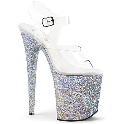 Pleaser FLAMINGO-808LG CLR/SLV Multi Glitter UK 4 (EU 37) - Publicité Pleaser FLAMINGO-808LG CLR/SLV Multi Glitter UK 4 (EU 37) - Publicité