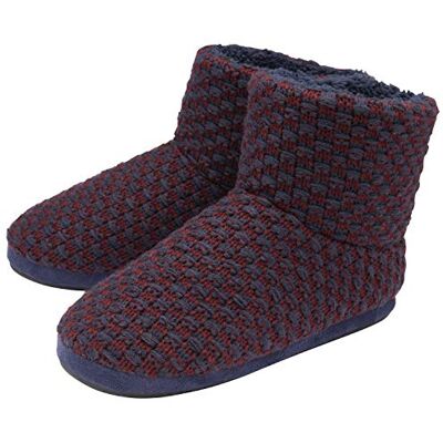 Dunlop Pantoufles en fourrure Sherpa pour homme – Chaussons d'intérieur en mousse à mémoire de forme – Chaussons bottines – Cadeaux pour homme, Bleu marine/bordeaux., 44 EU - Publicité Dunlop Pantoufles en fourrure Sherpa pour homme – Chaussons d'intérieur en mousse à mémoire de forme – Chaussons bottines – Cadeaux pour homme, Bleu marine/bordeaux., 44 EU - Publicité
