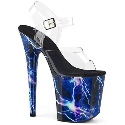 Sandales denova's pour femme Transparentes Très haut talon Grande taille Plate-forme Tige Pour la danse Sangle de cheville Stiletto, 37 EU - Publicité Sandales denova's pour femme Transparentes Très haut talon Grande taille Plate-forme Tige Pour la danse Sangle de cheville Stiletto, 37 EU - Publicité