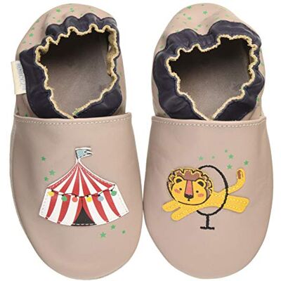 Robeez Lion Circus, Chausson Bébé garçon GRIS TAUPE 17/18 EU ( 0-6mois) - Publicité Robeez Lion Circus, Chausson Bébé garçon GRIS TAUPE 17/18 EU ( 0-6mois) - Publicité