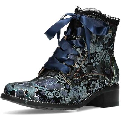 LAURA VITA Bottines Femme Emcmao 45, Pointure:38 EU, La Couleur:Bleu - Publicité LAURA VITA Bottines Femme Emcmao 45, Pointure:38 EU, La Couleur:Bleu - Publicité