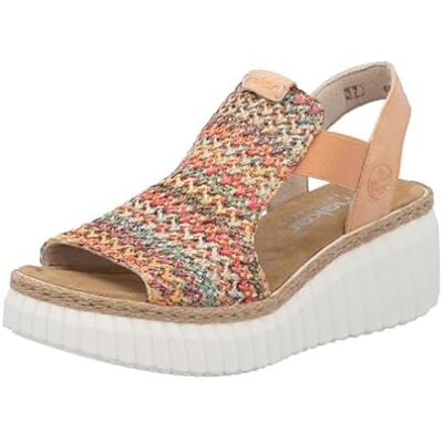 Rieker Sandales compensées pour femme 69172 Multicolore 43 EU - Publicité Rieker Sandales compensées pour femme 69172 Multicolore 43 EU - Publicité