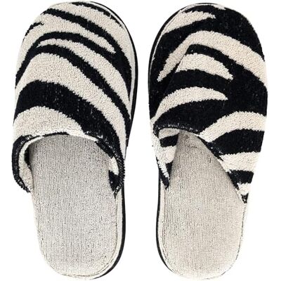 Linnea Chaussons de Bain à Rayures Collection Zebra 100% Coton Taille S/M Beige - Publicité Linnea Chaussons de Bain à Rayures Collection Zebra 100% Coton Taille S/M Beige - Publicité