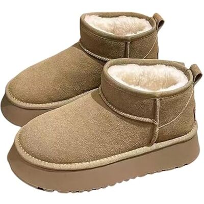 SMMZRF Femmes Bottes À Semelle Épaisse Bottes De Neige en Laine Épaisse Bottes Chaudes Confortables-Couleur Kaki-38 - Publicité SMMZRF Femmes Bottes À Semelle Épaisse Bottes De Neige en Laine Épaisse Bottes Chaudes Confortables-Couleur Kaki-38 - Publicité