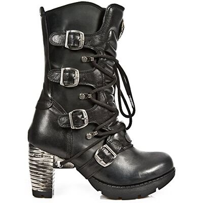New Rock TR001-S1 Bottes en dentelle punk gothique pour femme 100 % cuir noir, Noir , 40 EU - Publicité New Rock TR001-S1 Bottes en dentelle punk gothique pour femme 100 % cuir noir, Noir , 40 EU - Publicité