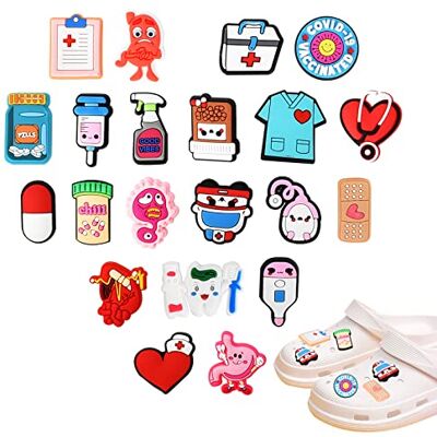 Dokeno 21pcs Charmes de Chaussure, Breloques de Chaussures pour Sabots,Pins pour Chaussures en PVC,Décoration de Chaussures de Dessin Animé, Accessoire Chaussures Bricolage pour Garçons,Filles, Femmes - Publicité Dokeno 21pcs Charmes de Chaussure, Breloques de Chaussures pour Sabots,Pins pour Chaussures en PVC,Décoration de Chaussures de Dessin Animé, Accessoire Chaussures Bricolage pour Garçons,Filles, Femmes - Publicité